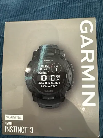 Garmin Instinct 3 Tactical Solar Smartwatch - Brand New in Box