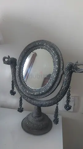Beautiful Vintage Indian-Style Elephant Table Mirror – Ornate Decorative Piece