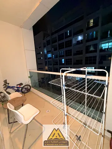 The most beautiful apartments in Ajman Towers, one with two bedrooms and a living room, overlooking the garden, master bedrooms and a laundry room.