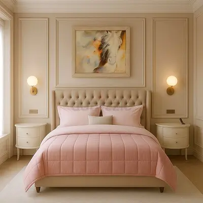 Elegant luxury beige colour 180*200 King size bed