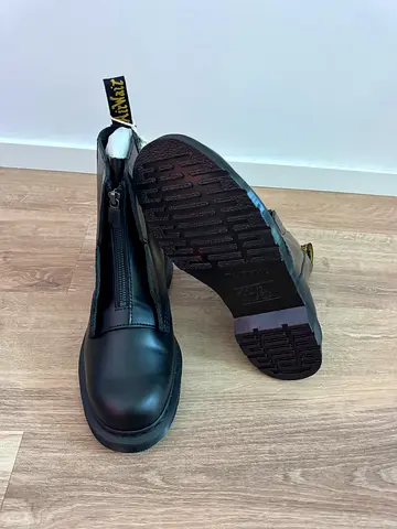 ACW x Dr. Martens Black Leather Zip Boots