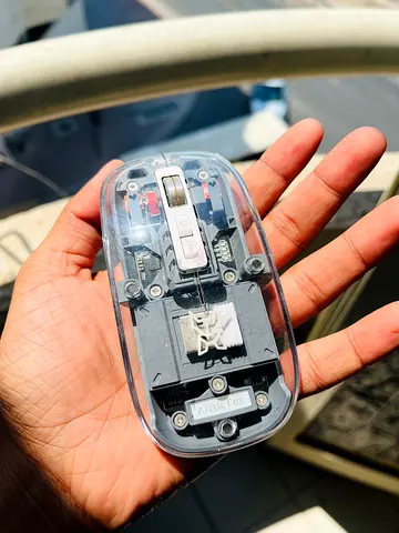Transparent Wireless Mouse, Bluetooth + USB, Type C Rechargeable