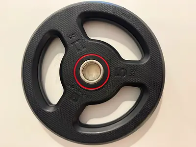DOMYOS 5kg Rubber Weight Plate with Handles
