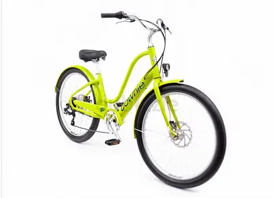 Green Cruiser Beach Bike - Comfortable Step-Through Frame, Good Condition