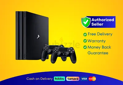 Sony PlayStation 4 - Pro - Black - 1TB with 2 Controller | New | Warranty | FREE Delivery