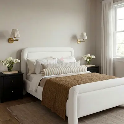 Soft round corner twin thick bed
