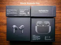 سماعات AirPods 2، سوداء، من النوع C - AirPods 2, Black, Type-C