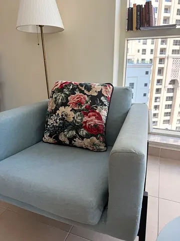 Light blue armchair sofa