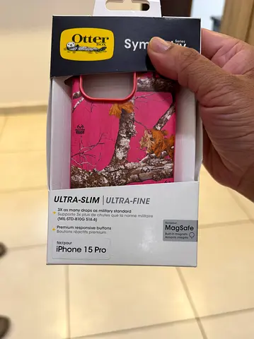 OtterBox Symmetry Series MagSafe Case for iPhone 15 Pro (Pink Camo) - (realtree)