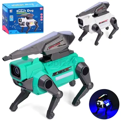 Artillery Robot Dog Toy with Lights & Music - Interactive Walking Pet