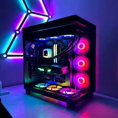 Aesthetic I9 14900K DDR5 RTX 3090 Gaming PC AI PC