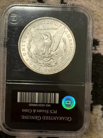 Certified United States Morgan Silver Dollar in Protective Slab 1889