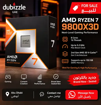 Brand New AMD Ryzen 7 9800X3D CPU - Sealed Box