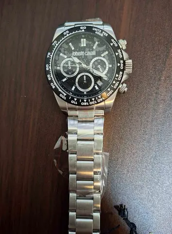 Roberto Cavalli Men's Chronograph Watch with Stainless Steel Strap