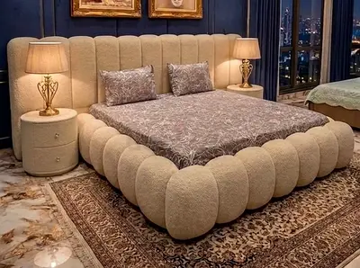Brand New beige color 200*200 super king size bed