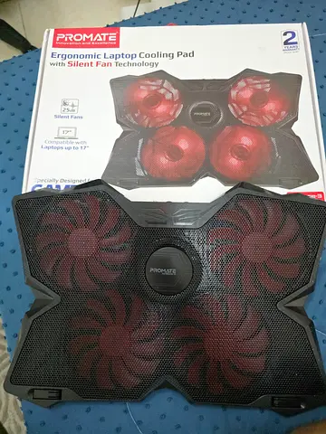 Promate Ergonomic Laptop Cooling Pad with 4 Fans - Used