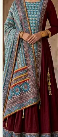 One piece dress with dupatta