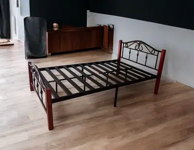 Brand new Double size120×190 wooden Steel bed frame For sale