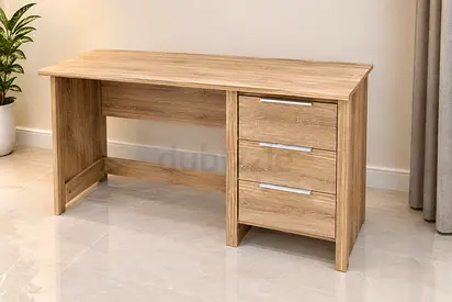 Modern Wooden Study Desk with 3 Drawers