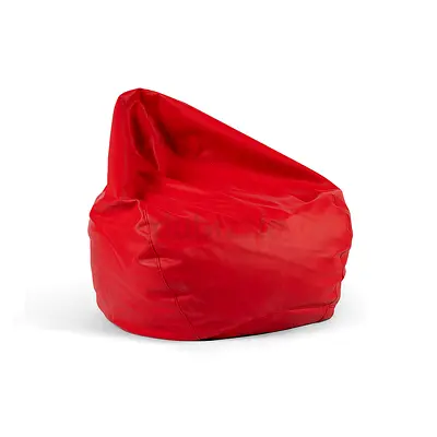 Red Bean Bag Chair with Back Support - Comfortable Lounge Seat
