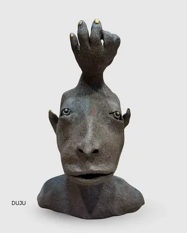 Handmade Ceramic Abstract Bust Sculpture by DUJU - Unique Decorative Art