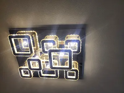 Modern LED Square Crystal Ceiling Light - Flush Mount