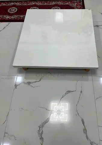 Low Height Floor Dining MaJLIS white square 80x80cm height 15cm