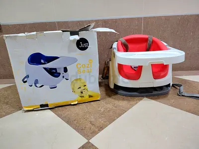 Just cozy seat Baby Base 2-in-1 Booster Feeding and Floor Seat, Peacock Blue in  mussafah shabya 12