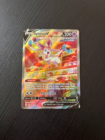 Pokémon TCG Sylveon V Full Art Holo Card - Rare Collectible