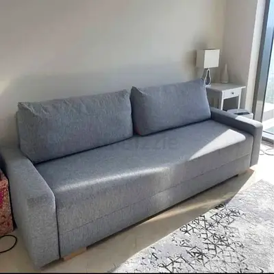 Grey 3-Seater Sofa bed— Clean Modern Design, Good Condition