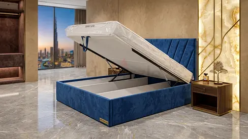 King Hydraulic Storage Bed Frame New For Sale