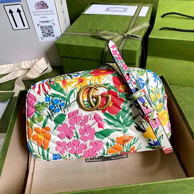 Gucci x Ken Scott GG Marmont Small Matelassé Shoulder Bag