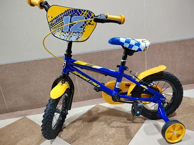 Kids 12-inch Spartan Bicycle with Training Wheels Blue/YellowSpartan bicycle  brand new mussafah 12