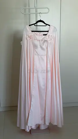 Light pink gown with cape