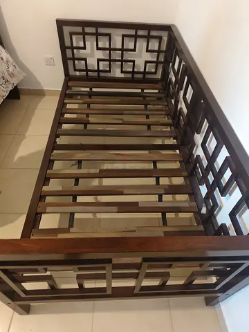 Solid Wood Single Daybed / Sofa Frame - Dark Finish
