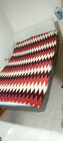 Used Double Mattress with Geometric Cover - 140*200 size