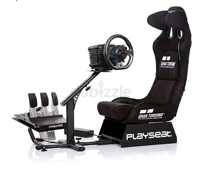 Complete Official Gran Turismo Sim Racing Rig: Fanatec DD Pro Premium (8Nm) + 3-Pedals + Playseat GT