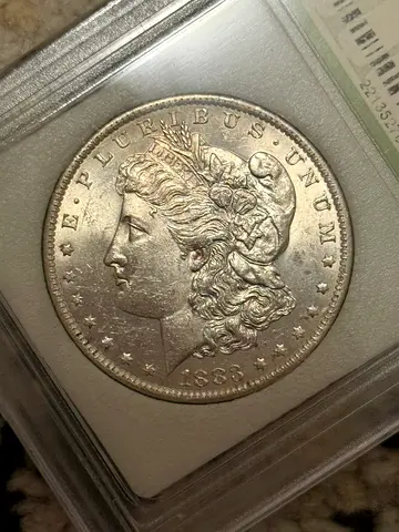 1881 Morgan Silver Dollar - Encapsulated Graded Coin
