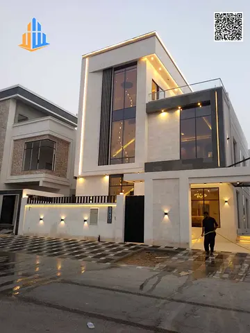 🏡 Luxurious modern villa for sale in Al Yasmeen - Ajman | 5 master bedrooms | 3 floors | Close to Sheikh Mohammed Bin Zayed Road | Villas for sale