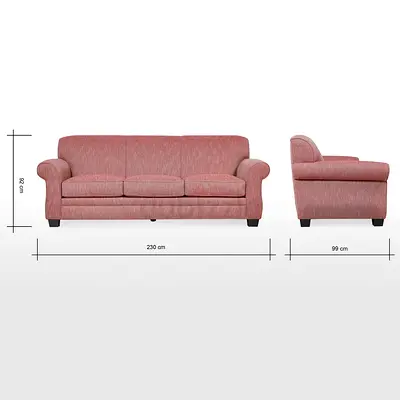 3 seater sofa + 2 seater sofa (additional 2 chairs free)