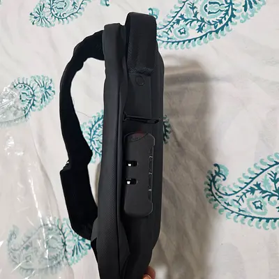 Slim black laptop bag / backpack with USB charging port and lock brand new Microsoft