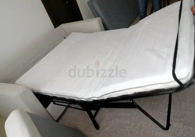 Modern Light Grey Sofa Bed with Storage