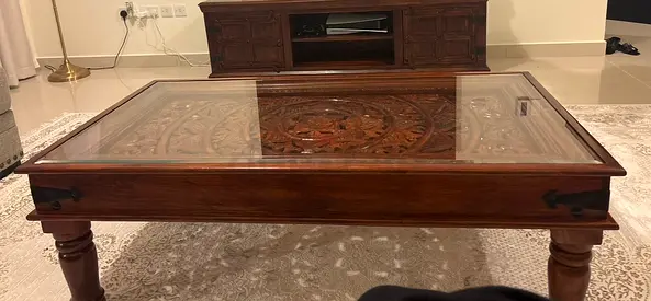 Coffee table wooden vintage look