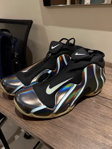 Nike Air Flightposite 1 Black Topaz Mist shoes.