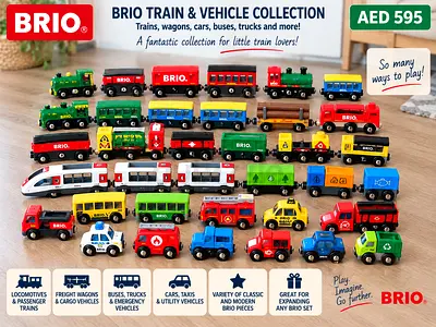 Huge Genuine BRIO Train & Vehicle Collection