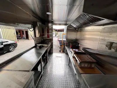 Fully Equipped Food Truck Trailer with Stainless Steel Interior