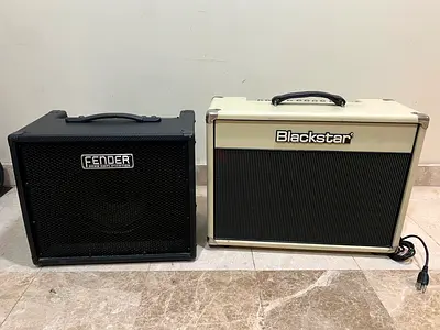 FENDER BASS AMP AND BLACKSTAR GUITAR AMP