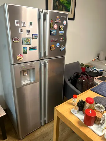 Hitachi Four Door Refrigerator with Water Dispenser - Good Condition