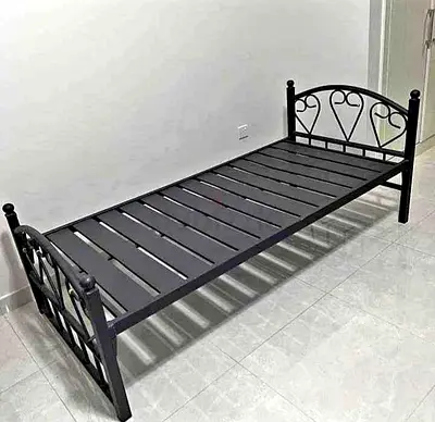 🛏️ Strong Heavy Duty Black Single Bed – Same Day Delivery
