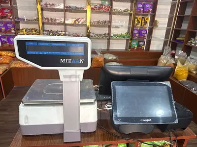 Casjet POS System and Mizaan Digital Weighing Scale for Retail